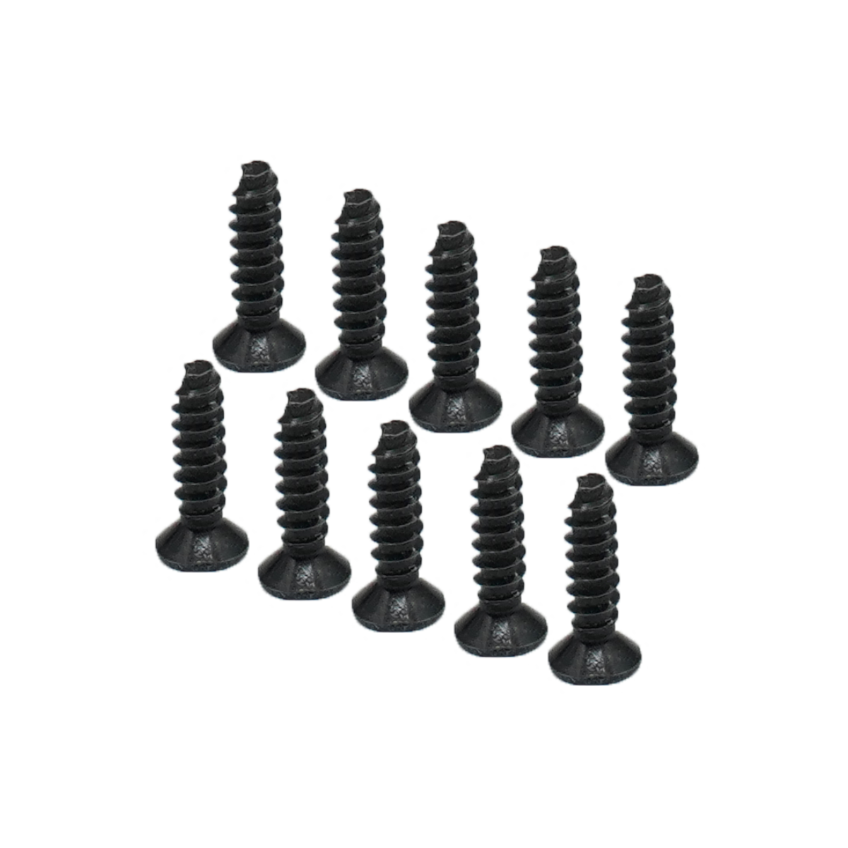 Cross Recessed Countersunk Head Carbon Steel Black Zinc Plated Self-Tapping Screws-M3 * 12